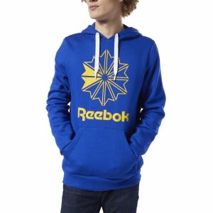 Reebok Classic Big Logo Kapuzenpullover Herren - Blau - DE 250-ZYM